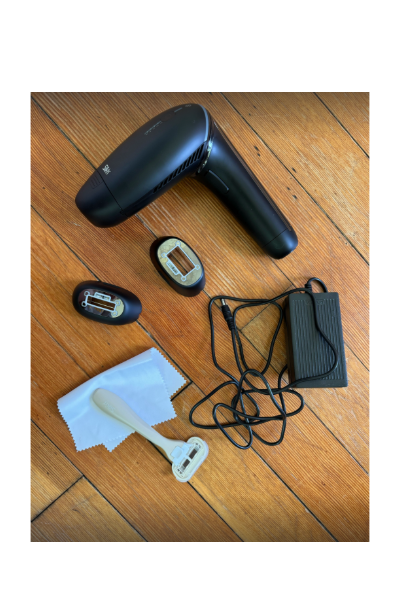 Sophia Vilensky, a 'Marie Claire' tester, tests the Sik'n 7 laser hair removal device.