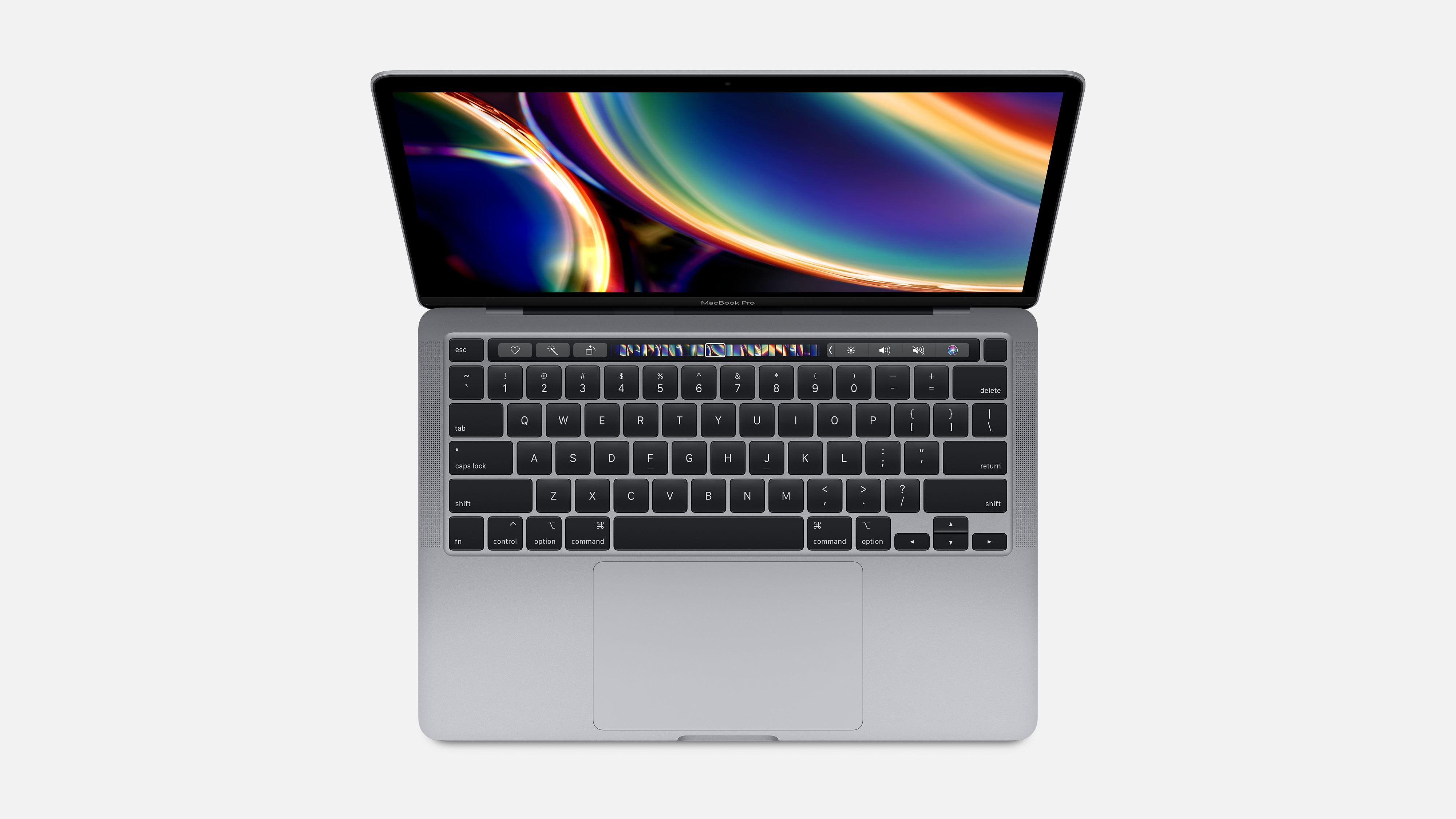 MacBook Pro (13 polegadas, 2020) em um fundo cinza