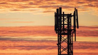 A 3G mast photographed against the sunset