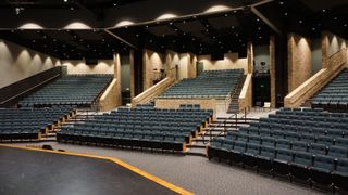 The 909-seat auditorium at Groves High School features an updated AV system courtesy of BAI and Advanced Lighting & Sound.
