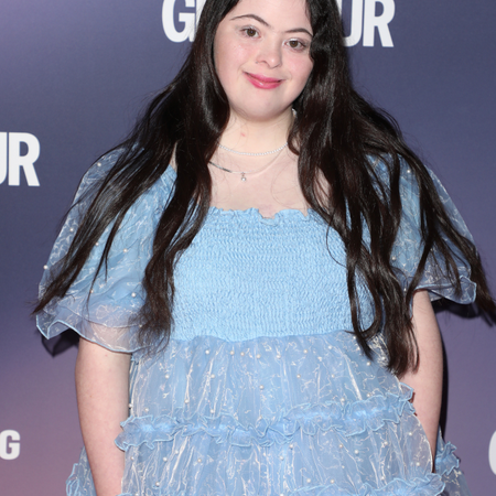 Ellie Goldstein attends the Glamour Women of the Year Awards 2022 at Outernet London on November 08, 2022 in London, England.