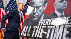 House Minority Leader Hakeem Jeffries (D-N.Y.) attends a news conference reacting to Virginia voters approving a redistricting plan