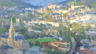 Art techniques: painting of Bath landscape