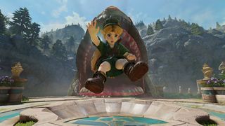 Link is inhaled by Jabu-Jabu in The Legend of Zelda: Ocarina of Time remake