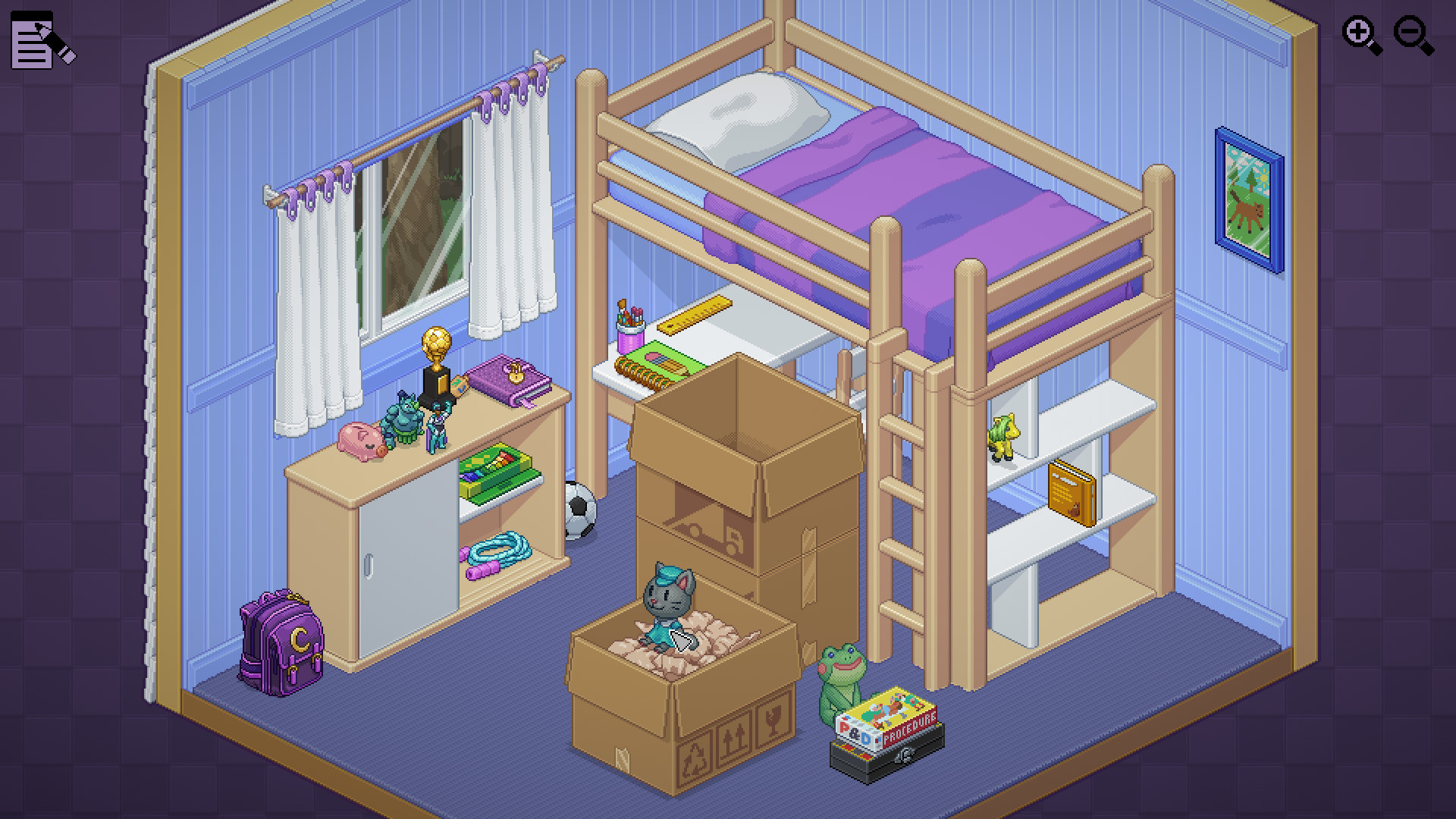 Bedroom in Unpacking
