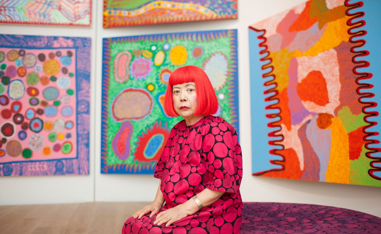 The 87 year old Japanese artist Yayoi Kusama&#039;s recent sculptures, mirror room installations