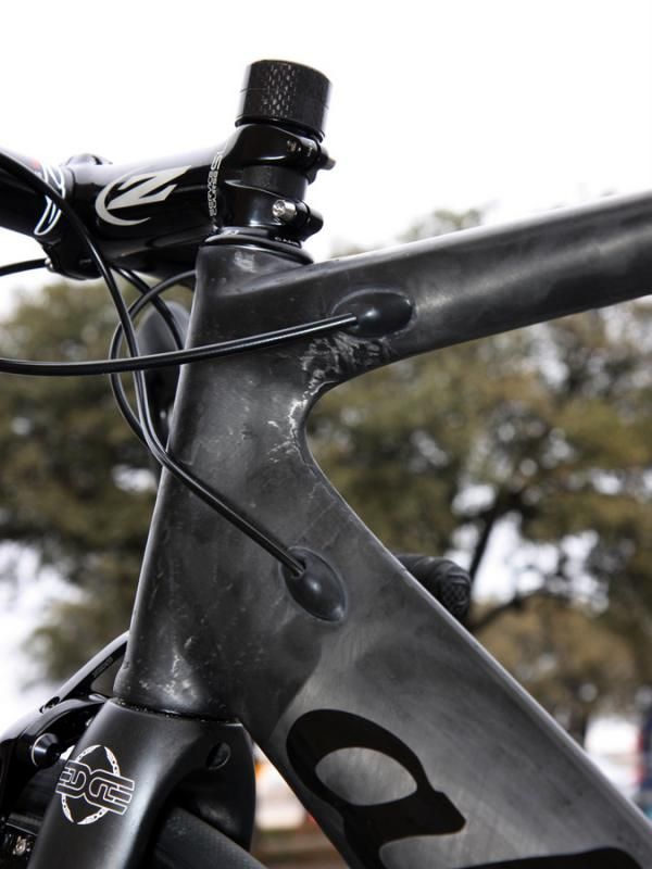 Cables are internally routed on Alchemy's new aero frames.