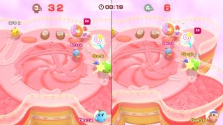 Kirby's Dream Buffet: Battle Royale on Kirby cake arena.