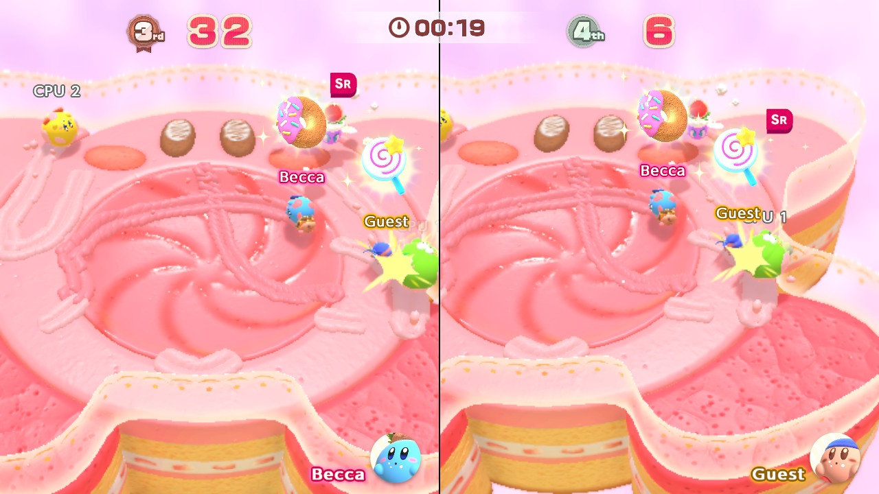 Kirby's Dream Buffet: Battle Royale in der Kirby Cake Arena.
