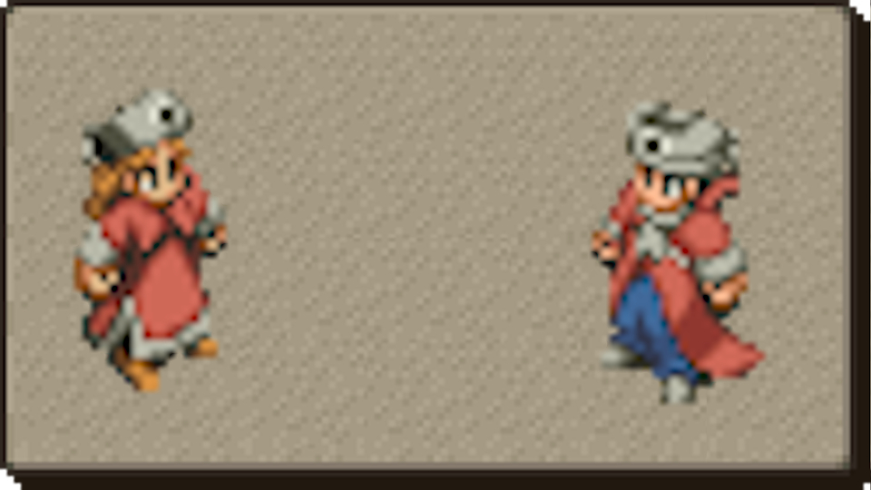 fft job sprite art on beige background