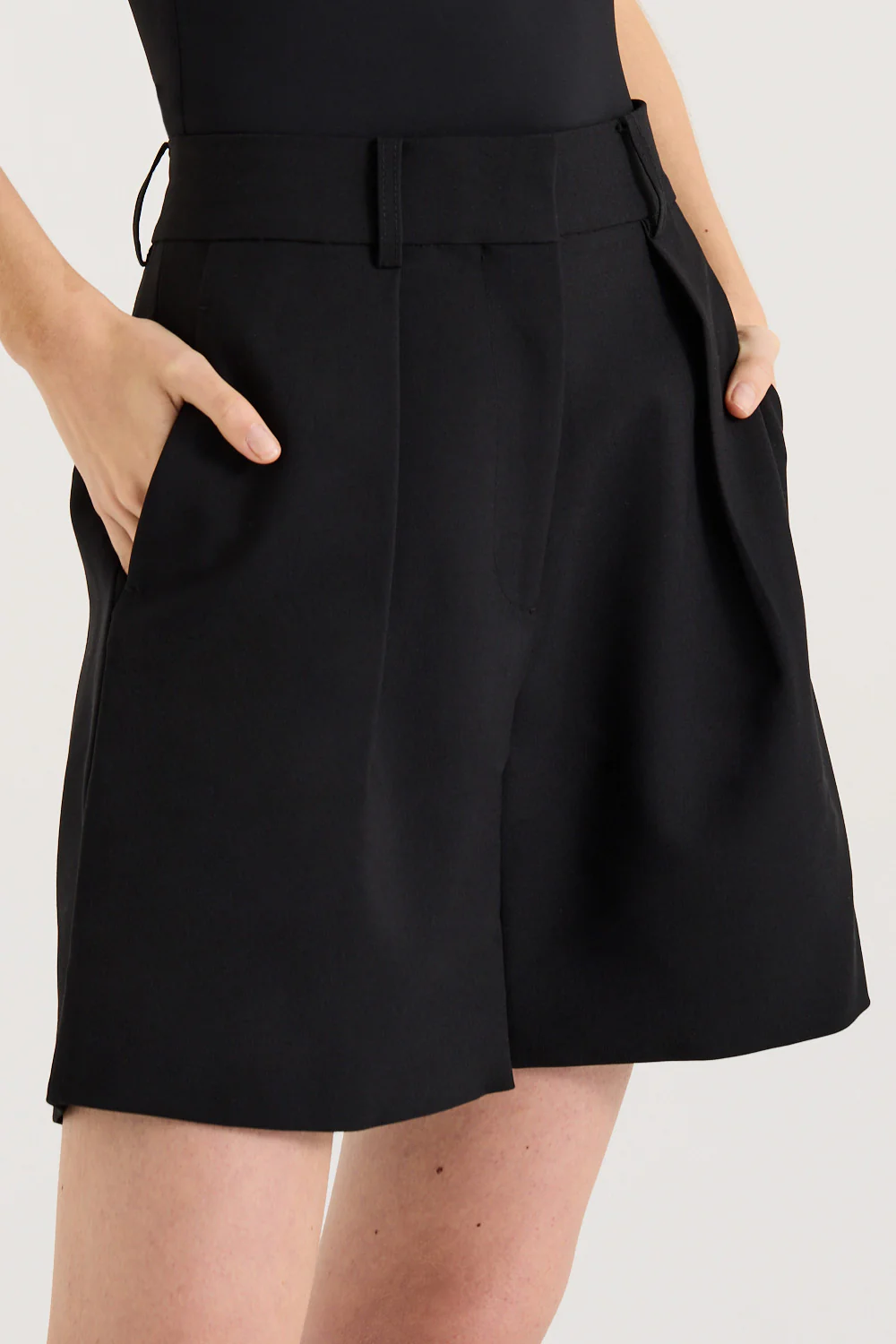 An image of tailored shorts from Henne.