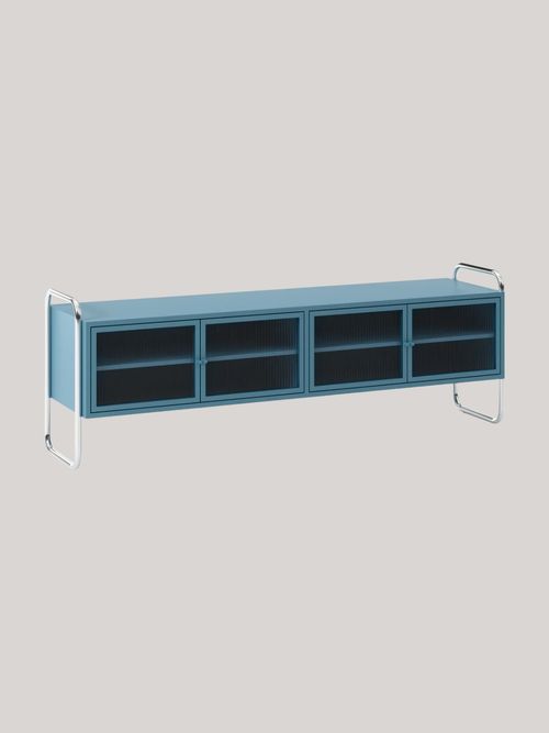 Metal Lowboard Robyn With Glass Front
