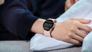 Samsung Galaxy Watch 6 worn by sleeping woman