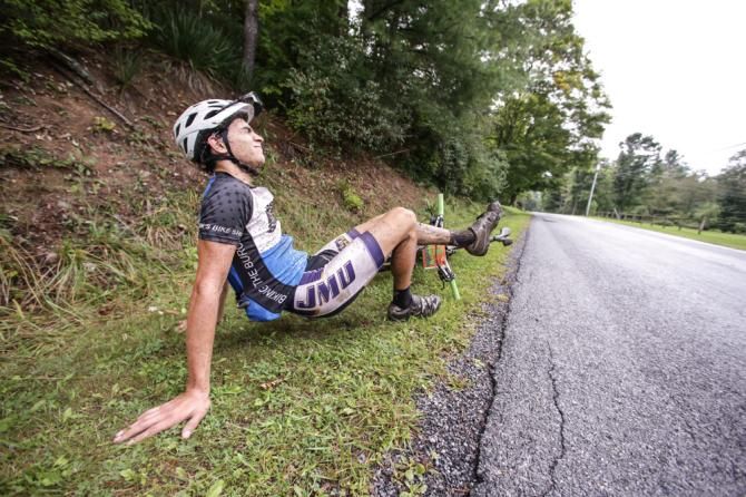 Local elite racer Erik Jensen (Marks Bike Shop) was positioned for a top 20 finish, but was hampered by leg cramps throughout the day. He finished in 36th.