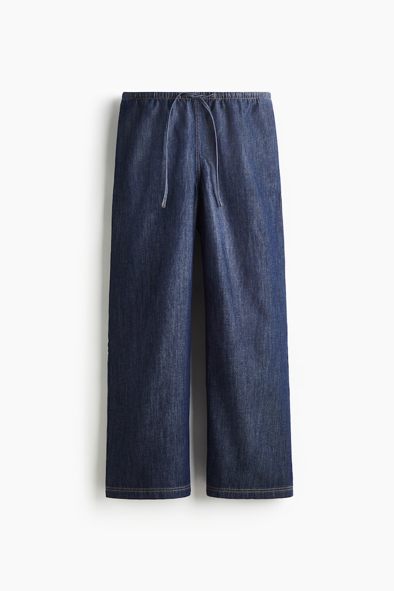 Denim Drawstring Pants