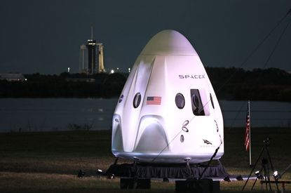 Scale model of SpaceX capsule