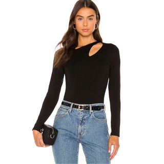 black top with cut out detail
