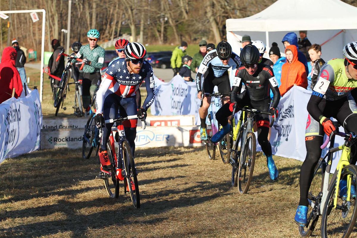 Stephen Hyde cuts through traffic at the barriers