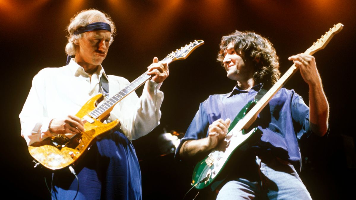 Mark Knopfler &amp; Phil Palmer performing live onstage