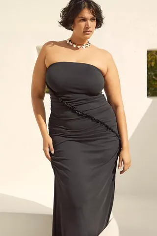 The Gabbie Strapless Ruched Tube Dress