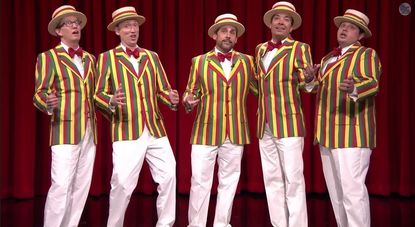 Steve Carell joins Jimmy Fallon for a barbershop rendition of 'Sexual Healing'