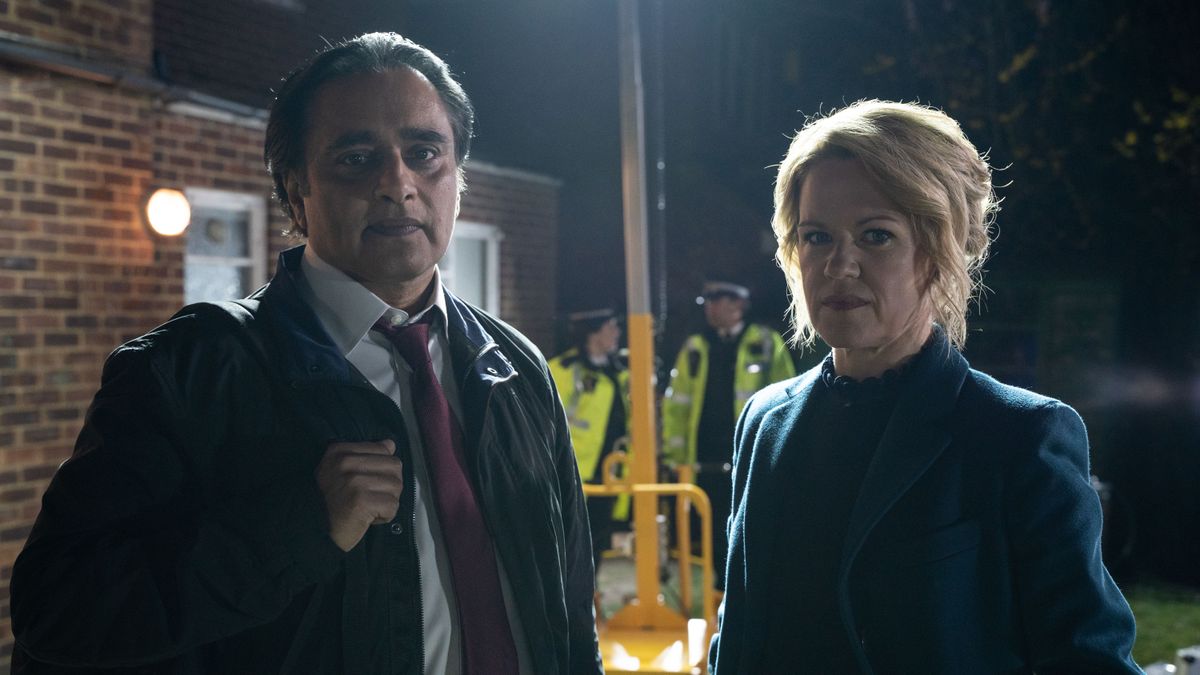 DI Sunny Khan (Sanjeev Bhaskar) and DCI Jessica James (Sinead Keenan) in Unforgotten season 5