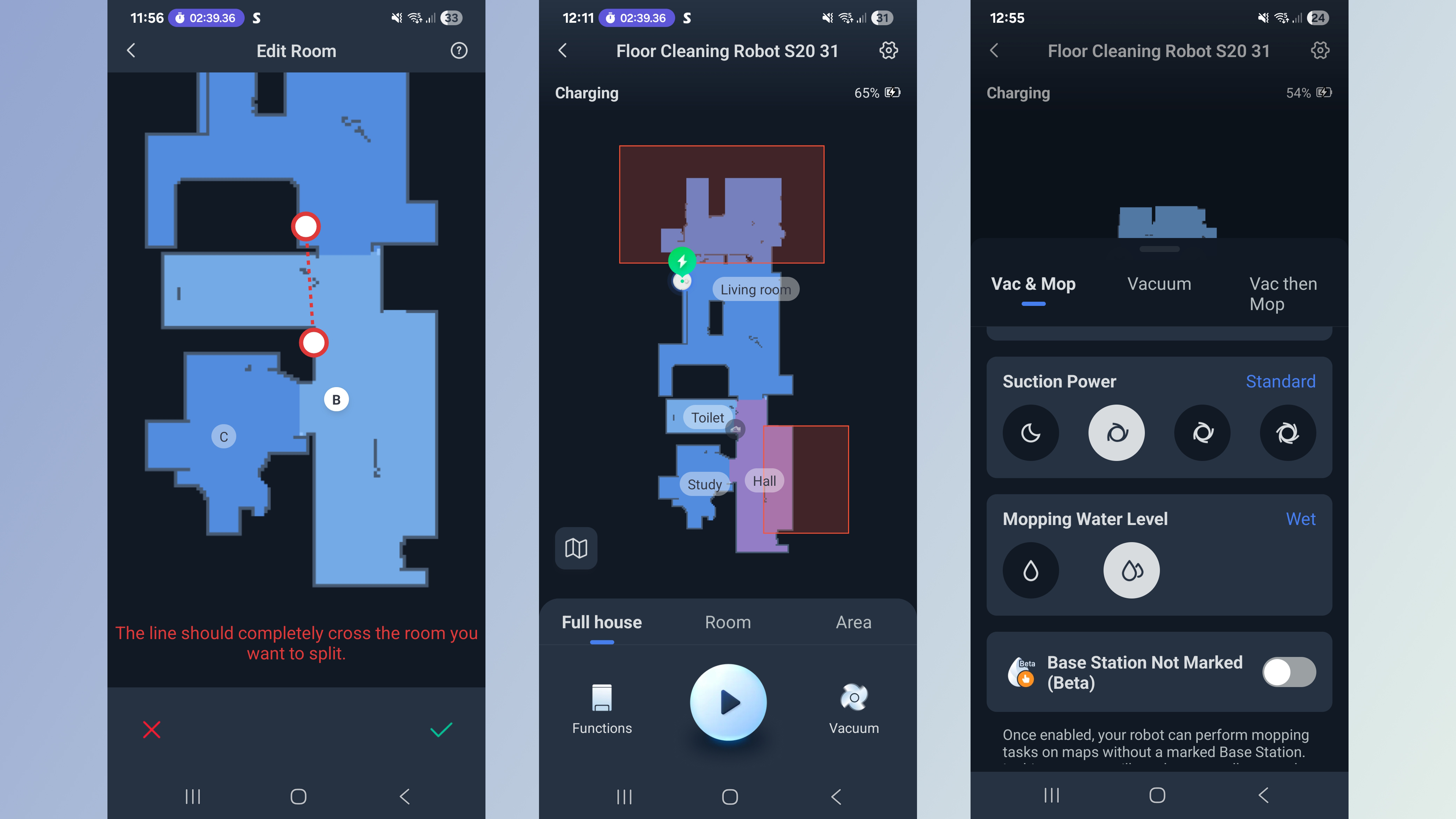 Screenshots from SwitchBot app