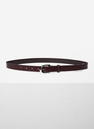 Accent Solid Brass Leather Belt