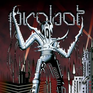 The cover art for Probot, by Michel 'Away' Langevin
