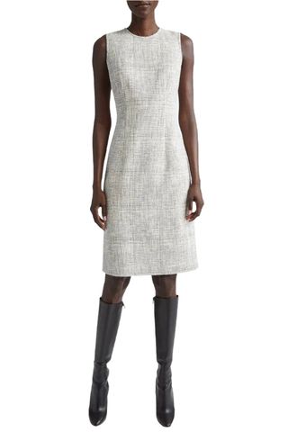 Harpson Sleeveless Tweed Dress