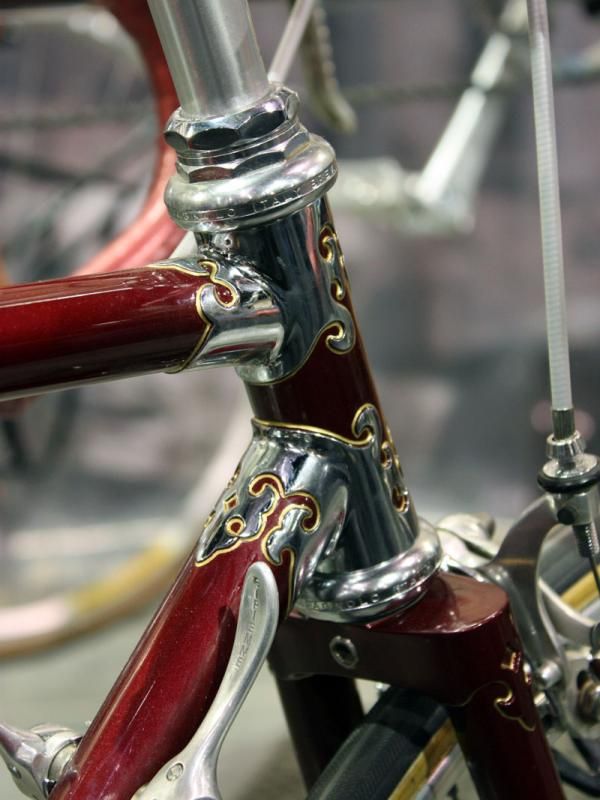 Awesome chrome and pinstriping work on this Bilenky Cycle Works road bike.