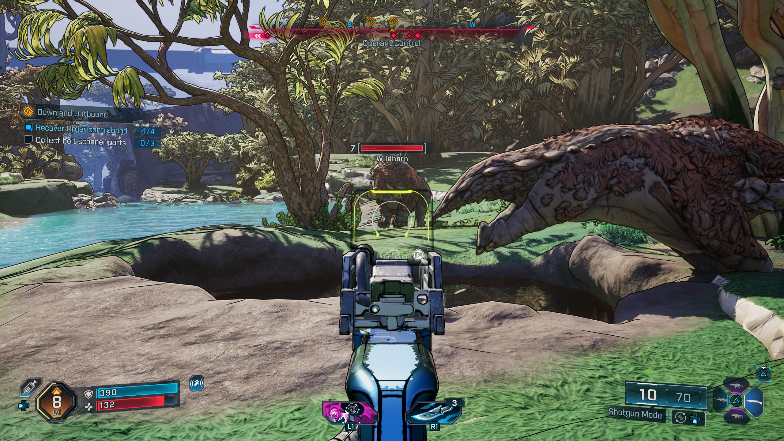 A Borderlands 4 tips image showing the player shooting at a monster running at them
