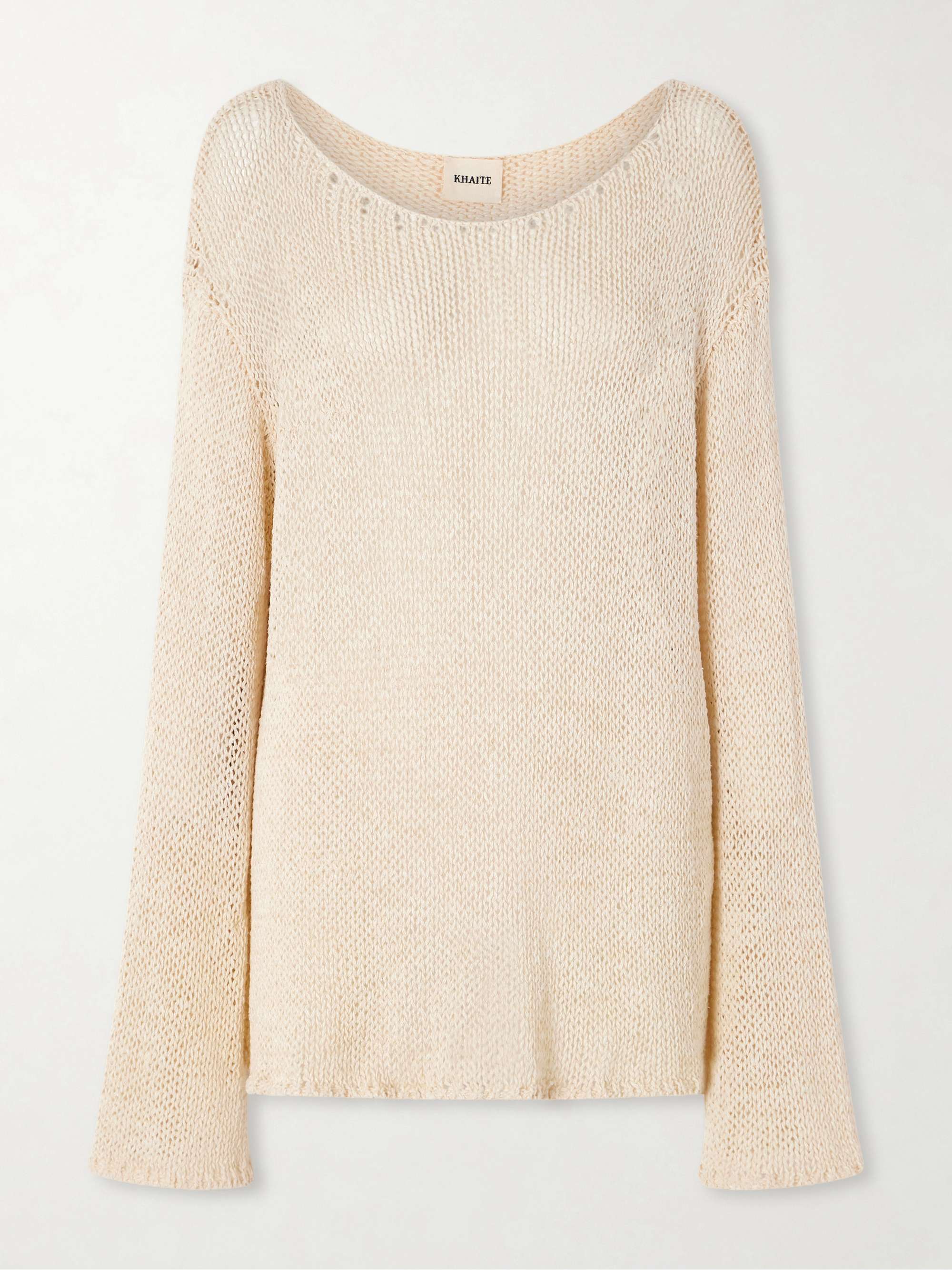 Davet Open-Knit Silk and Cotton-Blend Sweater