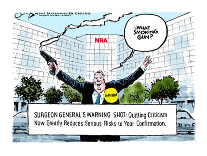 Political cartoon NRA gun rights