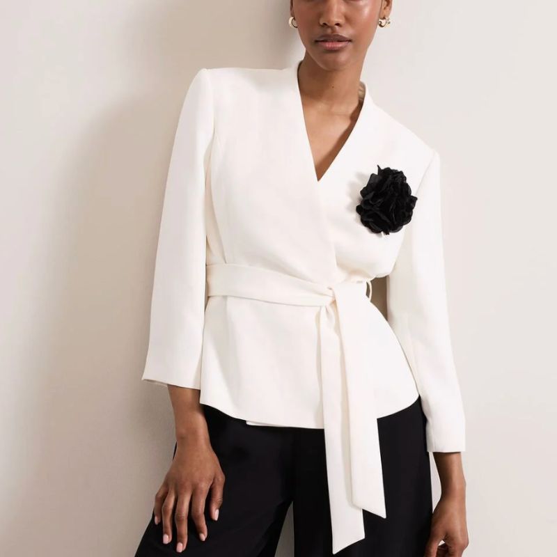 Phase Eight , Sophin Ivory Corsage Jacket