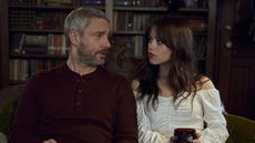 Martin Freeman and Jenna Ortega in Miller's Girl