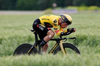 Primoz Roglic during the stage 9 Giro d'Italia time trial