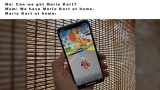Mario Kart Tour at Home meme.