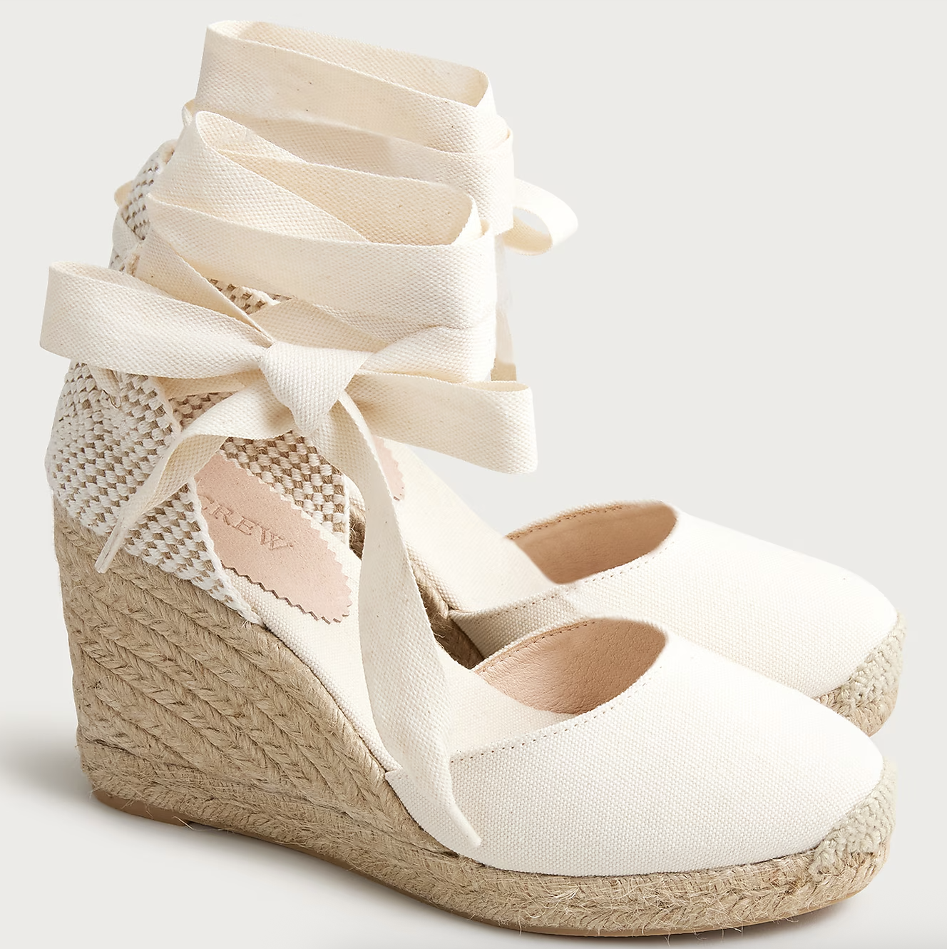 J.Crew, Made-In-Spain Lace-Up High-Heel Espadrilles