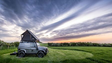 Sunset at a wild camping site