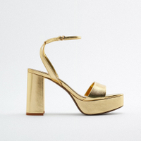 Gold platform sandals - £59.99 at Zara
