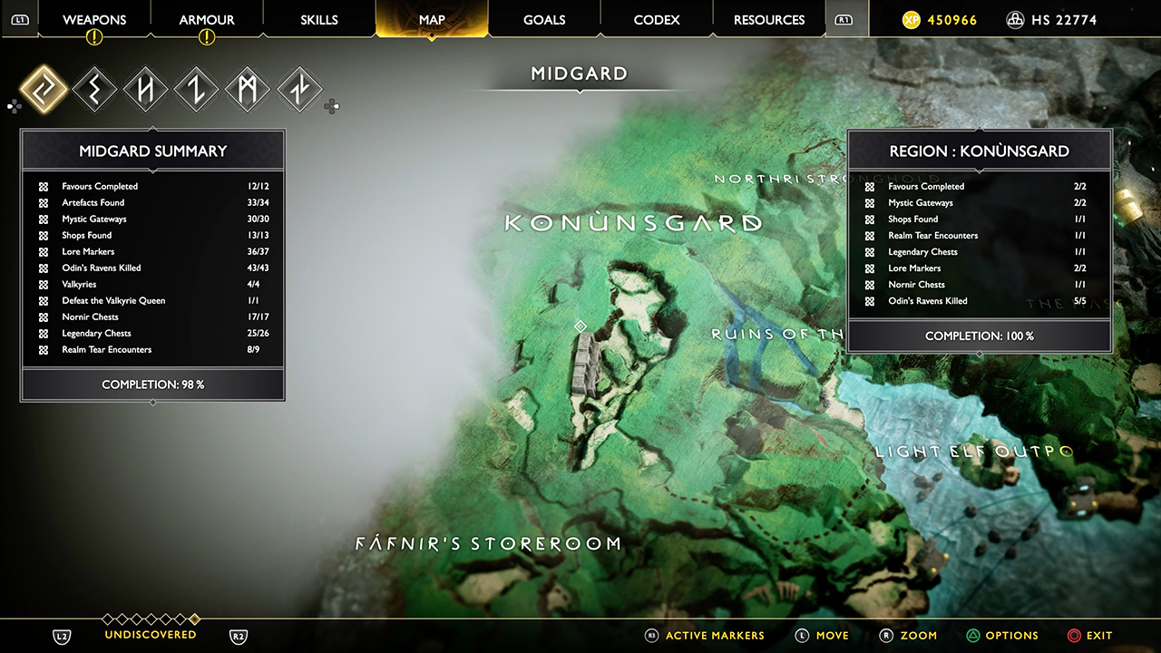 God of War - Konunsgard map