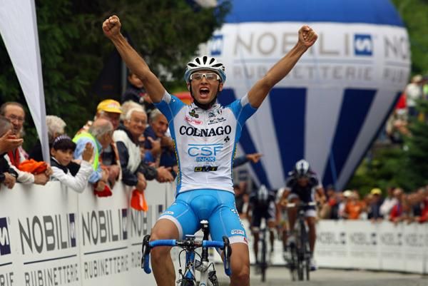 Neo-pro Gianluca Brambilla (Colnago-CSF Inox) takes his first professional win.