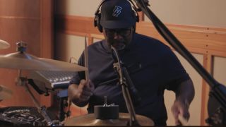 Trevor Lawrence Jr. plays drums in Studio 606