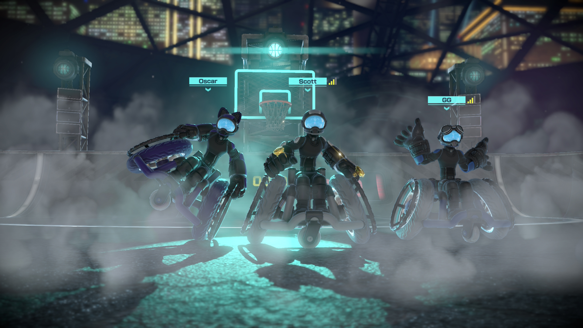 Displaying the team before a match in Drag x Drive