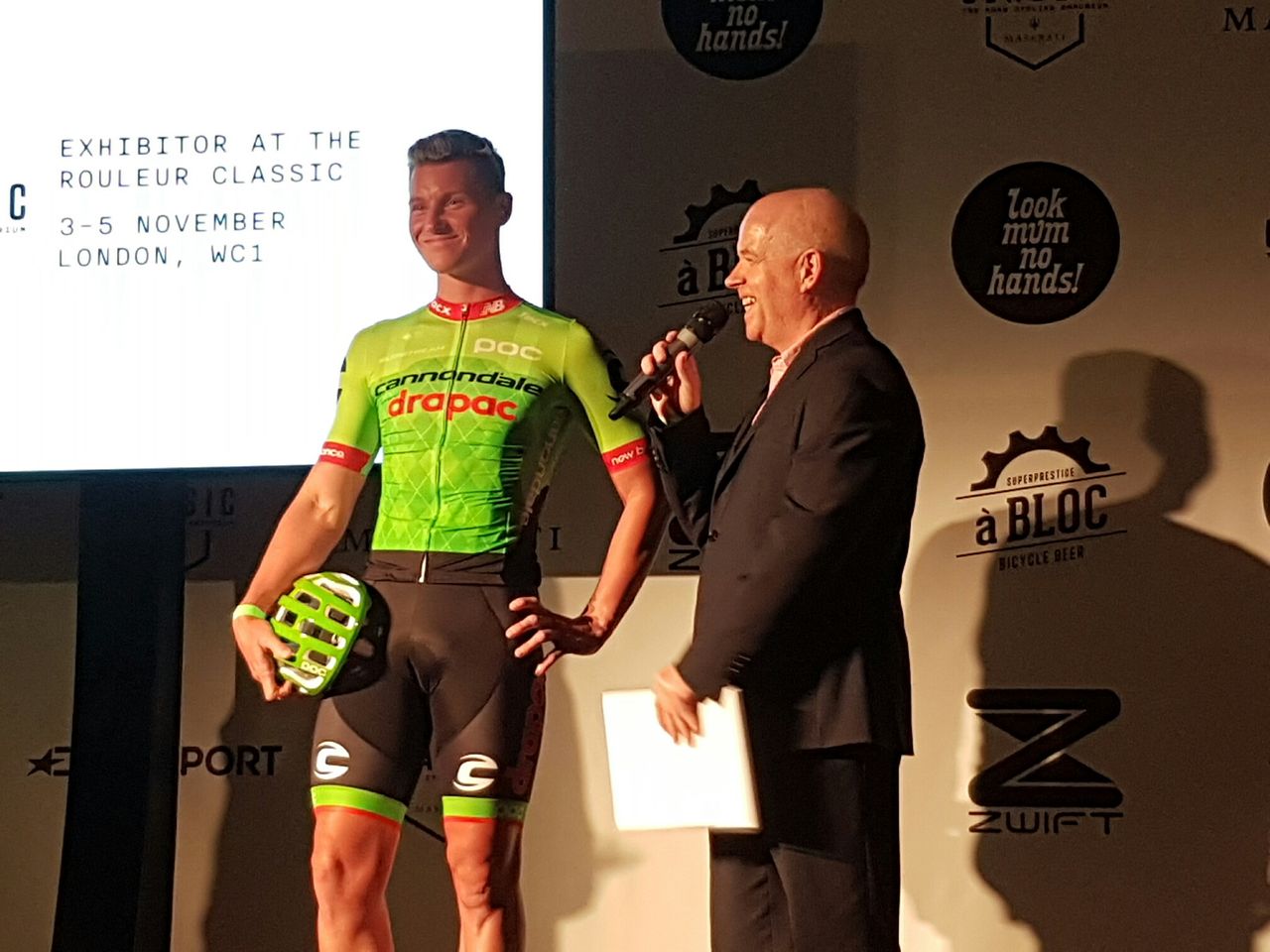 Cannondale-Drapac unveil their new POC team kit at the Roleur Classic in London