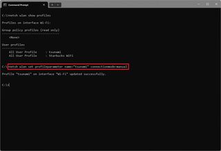 Disable Wi-Fi automatic connection with Command Prompt