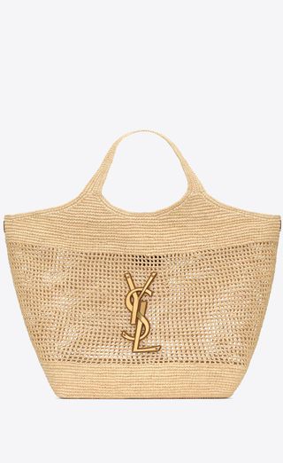 YSL Icare bag in raffia