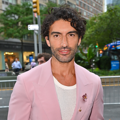 Justin Baldoni arrives to the "It Ends With Us" premiere at AMC Lincoln Square Theater on August 06, 2024 in New York City