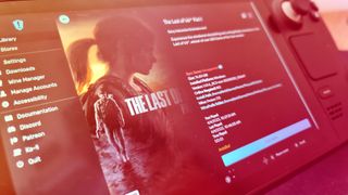 The Last of Us Part 1 launcher screenshot on the Steam Deck